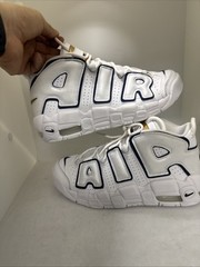 Nike Air More Uptempo White Midnight Navy 415082-109 size 7Y @BoxNo.11