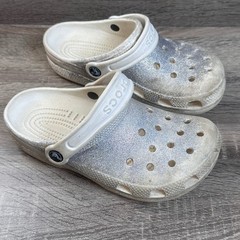 Crocs Classic Clogs Sandals Kids Size J3 Unisex Kids Glitter Sparkle Summer