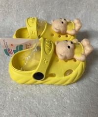 Yellow Teddy Bear Clogs Indoor Outdoor Summer Soft Sole Toddler Size 13 New