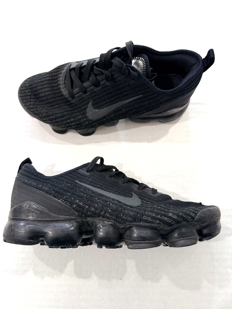 Nike Air Vapormax Flyknit 3 Triple Black Shoes Size 6Y Youth