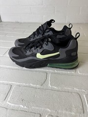 Nike Air Max 270 React Shoes Youth Size 6Y Black Barely Volt Sneakers BQ0103-008