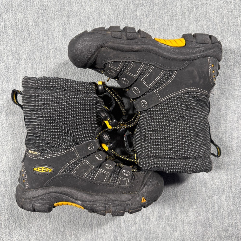Keen Warm Winter Boots Unisex Toddler 10.0 Black Waterproof Snow Shoes 200g 25f