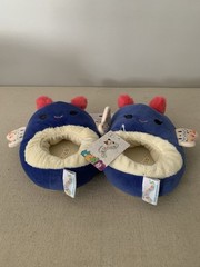 Squishmallows Luya the Blue Moth Slippers Child Size 13/1- New with Tag!