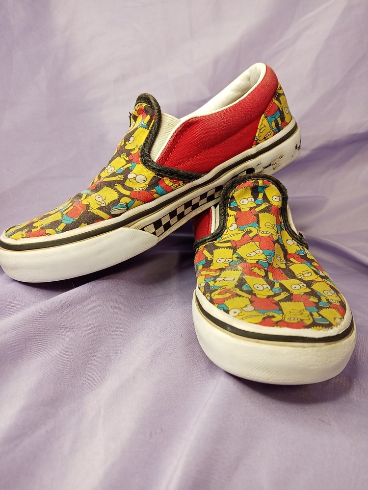 Vans Off the Walls Bart Simpsons Slip on Skate Shoe 1.5Y U.K 1.0 EUR 32 CM 19.5 