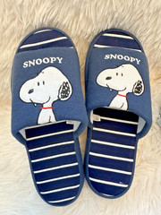 Peanuts Snoopy house Slippers US Youth Big Kid size 5/6 -Blue NEW Japan