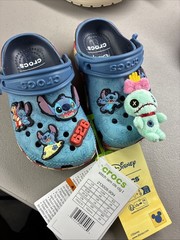 Crocs Disney Stitch & Scrump Classic Clog Kids US 8 C8 Blue New With Tag