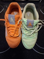 Nike Ja 1 Day One GS Mismatched Bright Mandarin Orange Youth 7Y / Women 8.5