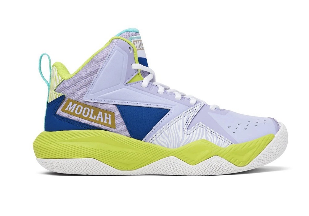 MOOLAH High-Top Athletic Sneakers Purple Blue Yellow Unisex