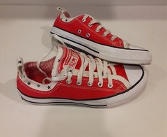 Converse All Stars sz4 Red White Blue Stars Double Tongue