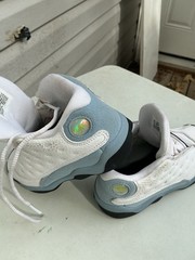 Jordan Air Jordan 13 Retro Kids 10C White/Blue/Gold Leather Sneakers DJ3004-170