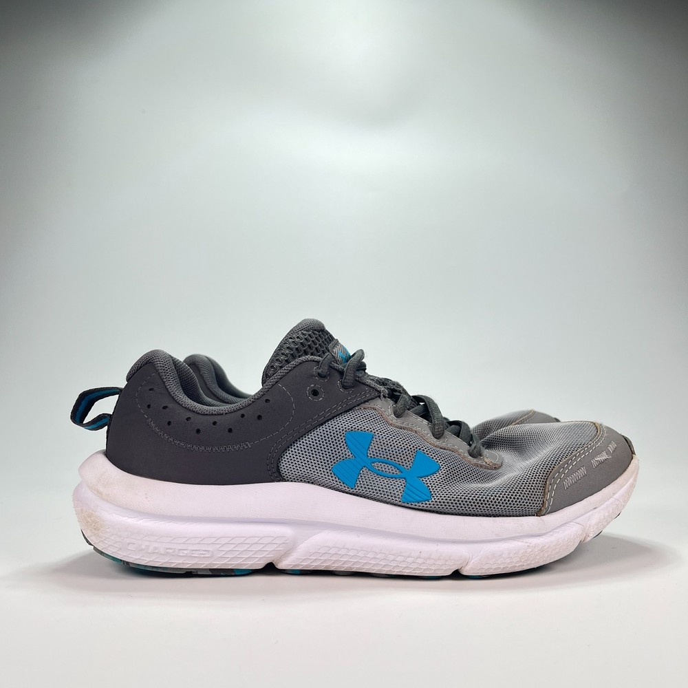 Under Armour Assert 10 Gray Blue Running Training Shoes 3026182107 Youth Size 6Y