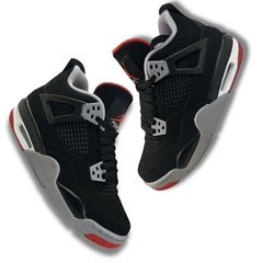Nike Air Jordan 4 Retro OG GS Bred Black Cement 2019 Big Kids Size 4Y Youth Shoe