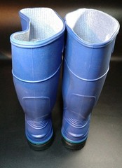 New Northerner Youth Kids Blue Waterproof Rain Mud Boots Rubber Size 3 U.S.A