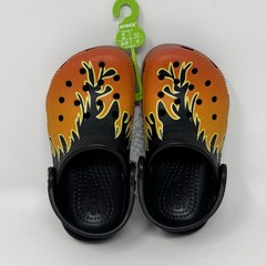 Crocs Classic Clogs Retro Hot Rod Flames Children Youth C4 C5 C6 C7 C8 C9 NEW
