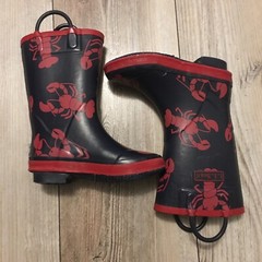 EUC Sz 10 Toddler LL BEAN Rubber Rain Mud Boots LOBSTERS Minimal Wear