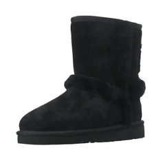 UGG K Hadley II Black Suede Round Toe Boots 1017332K Toddler Size 4 NEW Free Sh