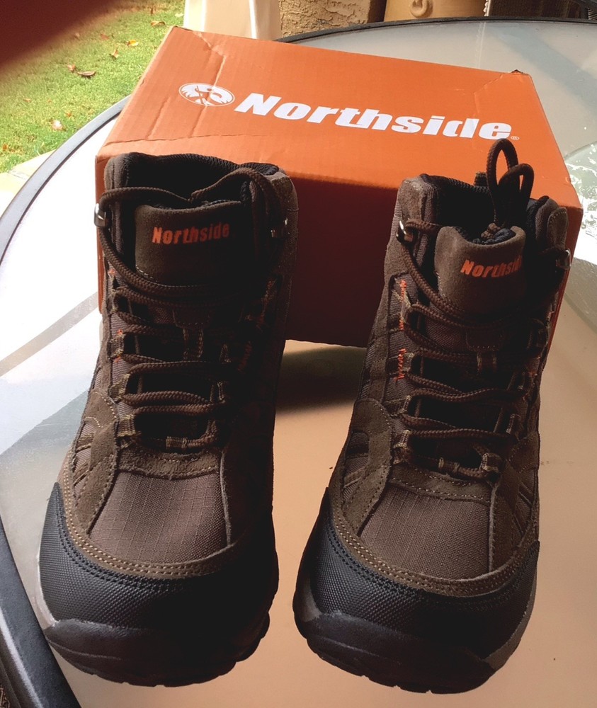 Northside Rampart Mid Trail Hiking Boots Kids Sz 3 Brand New In Box Medium Brown