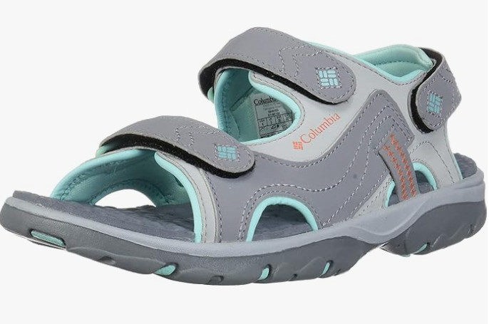Columbia Youth Techsun Wave Sandal, Wild Salmon/Voltage, Size 12 US