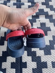 Joybees Kids Clogs Blue Red Size 12/13 Slip-On Comfort Sandals Lightweight