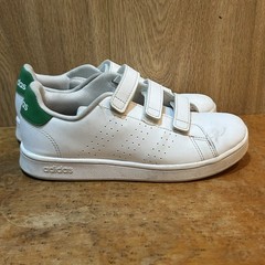Adidas Stan Smith White Green 3 Strap Preowned No Box Size 3y Kids