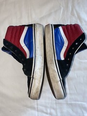 Vans Junior 1.0 Sk8-Hi Canvas Suede (No Laces) Sneakers Shoes Colorful Hi Top