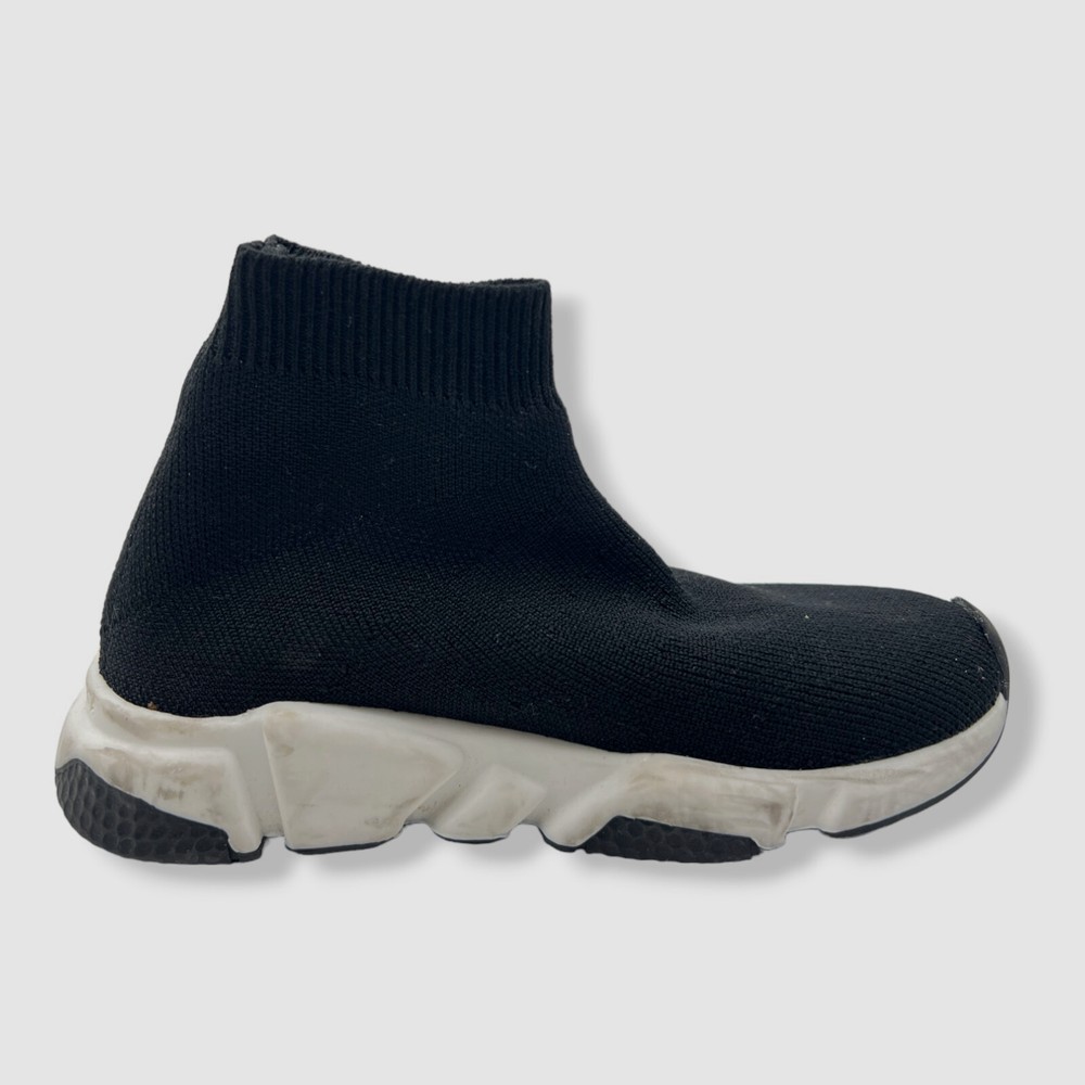 $425 Balenciaga Kids Unisex Black Speed Sock Trainer Sneaker Shoes Size 10-11