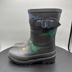 Joules Welly Dinosaur Mid-Height Rubber Rain Boot Boy’s 10 Navy Blue