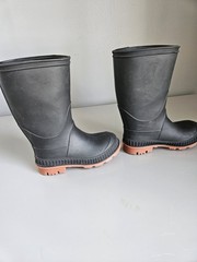Black Rubber Rain Boots Toddler 7-8 Unisex Puddle Jump Black Canadan made