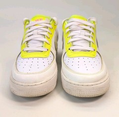 Nike Air Force 1 Low LV8 White Volt Pink Glow Iridescent GS 6Y Sneakers