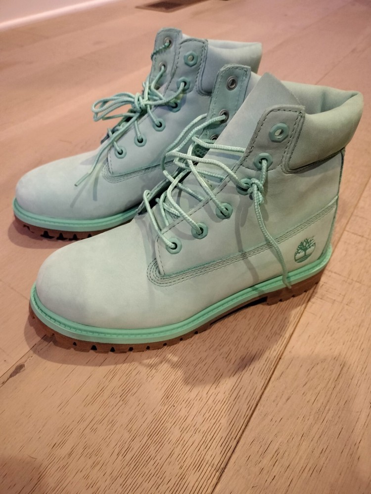 Timberland 50th Anniversary 6-Inch Premium Waterproof Light Green Boot Size 4.5