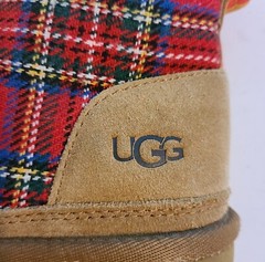UGG NEUMEL II TARTAN CHESTNUT/RED PLAID YOUTH KIDS CHUKKA BOOT SZ 5 1112151k