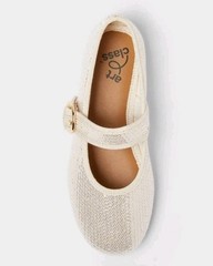 Art Class Kids‘ Quilla Ballet Flats Sequin Mary Jane Shoes Buckle Creme Size 4