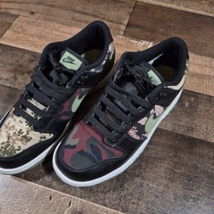 Nike Dunk Low SE GS Black Multi-Camo Kids 6Y Youth Boys DB1909-001