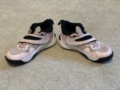Nike Kids Hook & Loop Strap Athletic Sneakers Pink/Black US 13C Girls Basketball