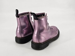 Dr. Martens 1460J Pink Patent Leather Glossy Combat Boot Unisex Kids Size 4