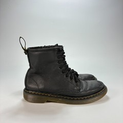Dr. Martens 1460 Pascal Black Soft Leather 8 Eyelet Combat Boots Youth Size 2
