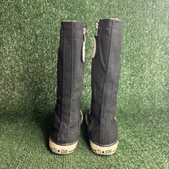 Converse Chuck Taylor XX-Hi Knee High Zip Canvas Emo Goth Sneaker Black Junior 1