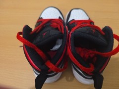Nike Air Jordan 1 Mid Shoes Toddler Size 9C Black White Red Sneakers DQ8425-106