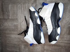 Air Jordan 6 Rings Sneaker White/Game Royal-Black 323432-142 Sz 3Y Basketball