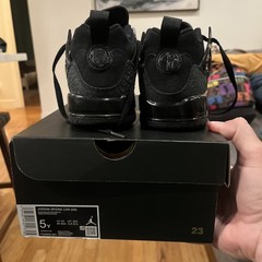 SIZE 5Y – JORDAN 4 SPIZIKE LOW – BLACK – FQ3959 001 – W/ BOX