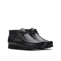 Clarks Older Boys Wallabee Boot O Black Leather