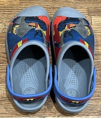 Crocs Batman Childrens Size C12-13 Gray GUC Sandals Clogs