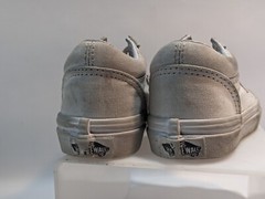 VANS Kids Sz 12 Old School classic Canvas fabric White FAIR
