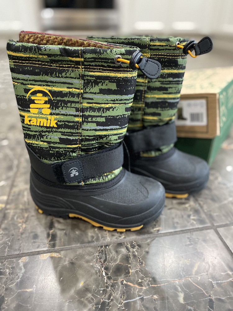 Kamik Unisex Rocket2 Snow Winter Boots Olive Size 12 EUR30