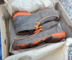 Twisted X Kids Driving Mocs D Toe size 3M Bomber/Neon Orange