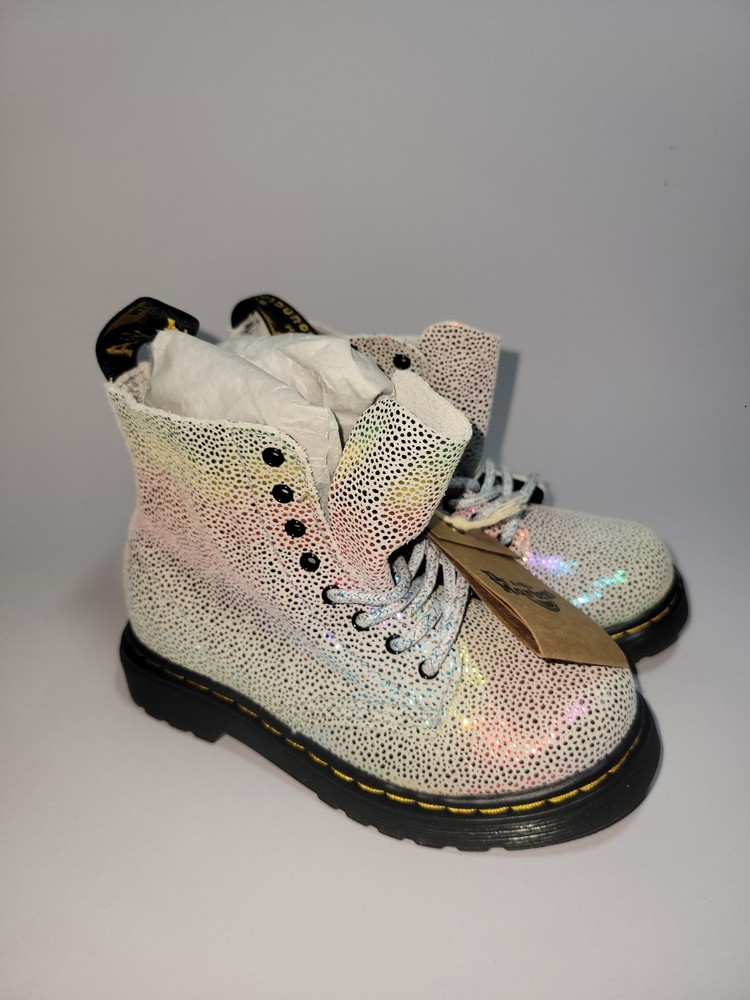 Dr. Martens 1460 Pascal T Rainbow Glitter Polka Dot Kids Bootie US 9 toddler
