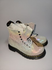 Dr. Martens 1460 Pascal T Rainbow Glitter Polka Dot Kids Bootie US 9 toddler