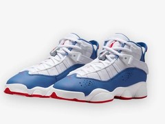 Nike Sneakers Air Jordan 6 Rings (Gs) White Blue Sz 4Y Womens Sz 5.5 Shoes New