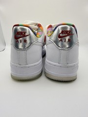 Nike Air Force 1 White Multicolor Leather Kids Sneakers 5Y FN8912-111