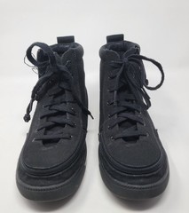 Billy Footwear Black Canvas Adaptive Zip Shoes High Top Easy Access Sneakers